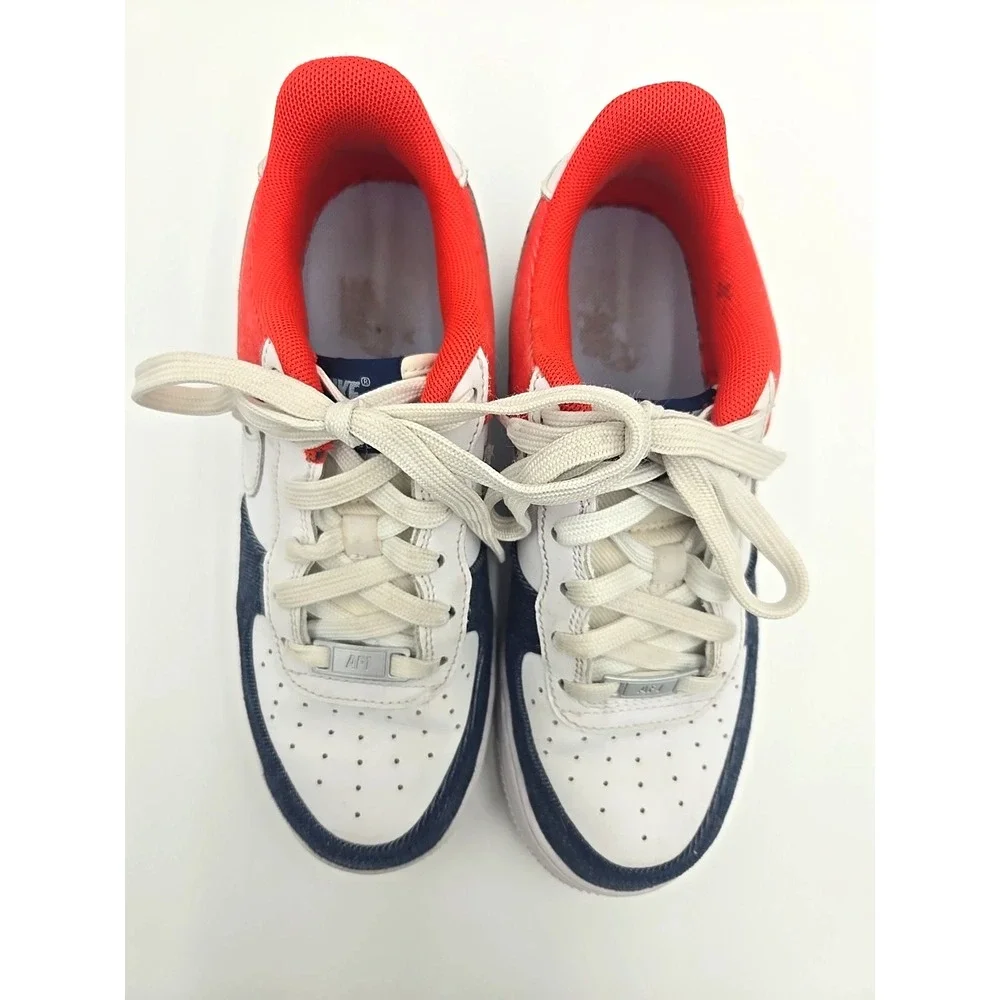 NIKE AIR FORCE‎ 1 LOW LV8 GS DENIM BOY'S WALKING SHOES SIZE 4Y DJ5180 Womens 5.5